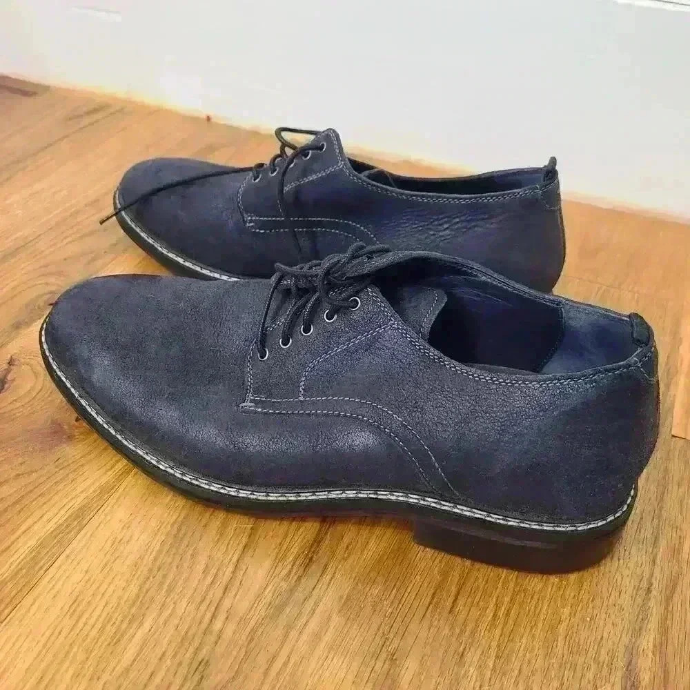 New Cole Haan mens Frankland Grand navy Nubuck Oxford dress Sz 11.5 navy A-84 - Picture 4 of 10